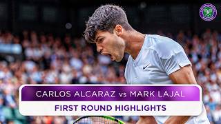 The Champion entertains on Centre Court  Carlos Alcaraz v Mark Lajal  Highlights  Wimbledon 2024 [upl. by Anemij415]