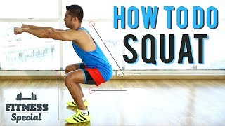 How To Do Perfect SQUAT  FITNESS SPECIAL  SQUATS For Beginners  WORKOUT VIDEO [upl. by Ahsikin361]