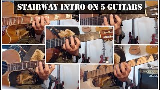 Stairway to Heaven Intro Sounds Amazing On Five Guitars [upl. by Wills621]