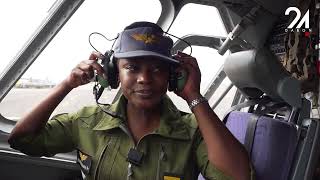 CLIN D OEIL  NGOUANGA AISSATOU CYNTHIA KAREL PREMIÈRE FEMME PILOTE MILLITAIRE [upl. by Adnoraj63]