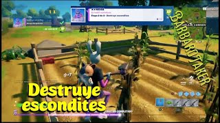 Destruye escondites Fornite temporada 7 capitulo 2 [upl. by Mccarthy]