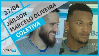 COLETIVA Marcelo Oliveira e Jailson  2704 l GrêmioTV [upl. by Aiuqet]