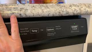 Frigidaire dishwasher  How to start stop and restart  reset [upl. by Annawyt]