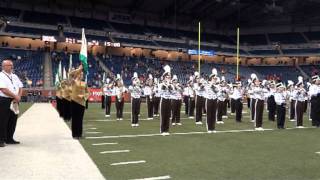 Zeeland amp Marine City Marching Bands play the National Anthem at Ford Field 112511 [upl. by Acire]