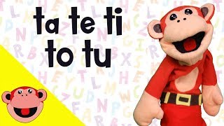 Sílabas ta te ti to tu  El Mono Silabo  Videos Infantiles  Educación para Niños en Español [upl. by Richey711]