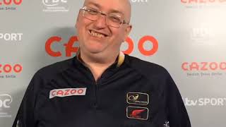 Uk open Champion Adrew Gilding interview After winning Tournament darts india youtube [upl. by Neyugn]