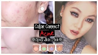 Acne Skin April Skin Magic Snow Cushion Pink Review  ALL 4 COLORS [upl. by Anaeda123]