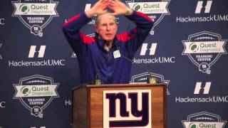 Eli Manning on Tom Coughlin Ive seen the jumping jacks [upl. by Htor]