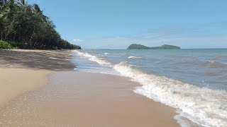 Palm Cove Beach Australia  4K walking tour Queensland [upl. by Nevlin]