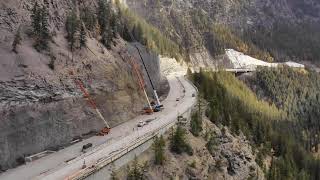 Kicking Horse Canyon Phase 4 Fall 2023 Flyby [upl. by Dopp]