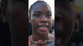 Claressa Shields REACTS to INTENSE Canelo vs Jermell Charlo WEIGH IN [upl. by Couq]