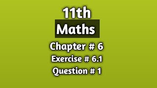 1st year math chapter  6 sequences and series exercise  61 question  1 [upl. by Lachance971]