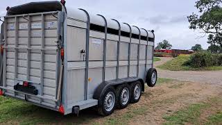 IFOR WILLIAMS TA510G314 Triaxle 14ft Livestock Trailer  Walkaround [upl. by Akemyt]