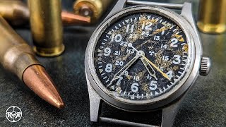 Radioactive Hazardous USMilitary Hamilton Watch  Restoration of a Tritium Contaminated Watch [upl. by Ahsemit]