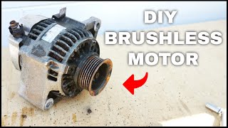 Making Brushless Motor Using Car Alternator [upl. by Vinn516]