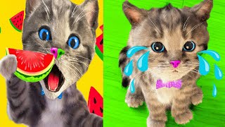 LITTLE KITTEN ADVENTURE JOURNEY  FUNNY LITTLE CAT AND SPECIAL LEARNING GAME CARTOON VIDEO [upl. by Gillian]