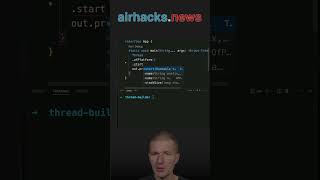 Creating a Thread with Builder java shorts coding airhacks [upl. by Shelli119]