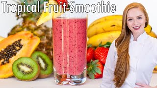 Amazing Tropical Fruit Smoothie Recipe  with coconut milk [upl. by Inava]