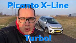 Autotest Kia Picanto XLine 10 TGDi Minicrossover met turbokracht [upl. by Ymiaj]