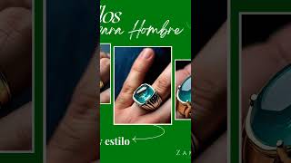 Anillos de hombre y aretes con piedra aquamarina perfecto para marcar la diferencia ✨💎 [upl. by Allevon]