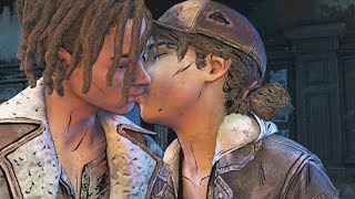 Clementine Kisses Louis  The Walking Dead The Final Season [upl. by Airamas]