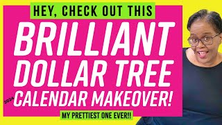 MIND BLOWING MAKEOVER 2024 Dollar Tree Calendar Makeover [upl. by Atiuqet]