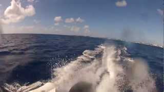 Mercury 15 hp 2 stroke on the Quicksilver 340 Airdeck [upl. by Juliana584]