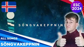 Söngvakeppnin 2024 All Songs Reaction 🇮🇸  Iceland Eurovision [upl. by Nicole]