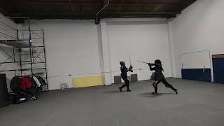 kevin v YuHeng Mitchell v Kevin David v Mitchell  Saturday longsword sparring 101224 [upl. by Eeramit]