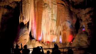 Colourful Light Show quotGod Bless Americaquot at Meramec Caverns on Route 66 [upl. by Netsryk209]