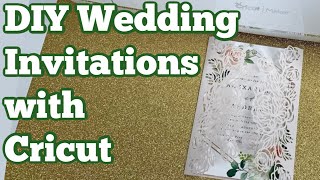 How to Make Wedding Invitations Using Cricut Maker [upl. by Arretak]