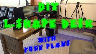 DIY L shape computer desk using 2x6s [upl. by Adolphe]