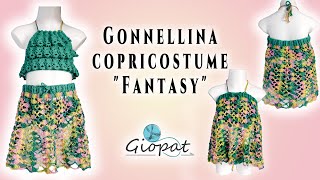 TUTORIAL  Gonnellinacopricostume quotFantasyquot UNCINETTO  bimba 5 anni [upl. by Aneelas700]