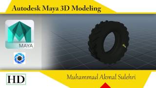 tyre modeling autodesk maya 3d [upl. by Croft601]