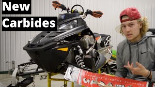 How to install new carbides on your Polaris Skidoo Yamaha Arctic Cat Snowmobile [upl. by Barry581]