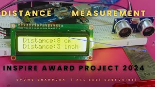 Inspire award project  Distance Measurement Using Ultrasonic SensorScience Project school project [upl. by Nylhsa107]