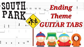 South Park  Ending Theme GUITAR TABS  Cover  Tutorial  Lesson Primus [upl. by Isidoro]