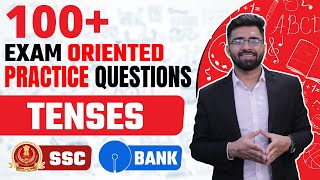 100 Exam Oriented Practice Questions  Tenses  CET SSC CGLCHSL CDS Bank Exam  Tarun Grover [upl. by Eivets]