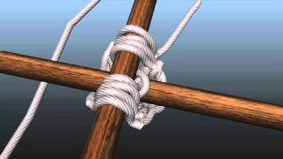 How to tie square lashing [upl. by Enisamoht408]