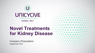 Unicycive Therapeutics Inc Nasdaq UNCY Virtual Investor Conferences [upl. by Bomke]