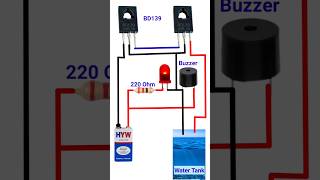 Water Tank Full Alarm Circuit BD139TranaistorCircuitelectric [upl. by Nicram]