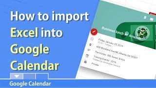 How to import Excel into Google Calendar by Chris Menard [upl. by Aceber]