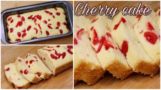 Cherry Loaf Cake ll Easiest Cherry Cake Recipe ll Easy Loaf Cake Recipe [upl. by Ruttger632]