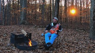 Camping Hamburger Steaks amp Onion Gravy Solo Truck Camping [upl. by Studdard]