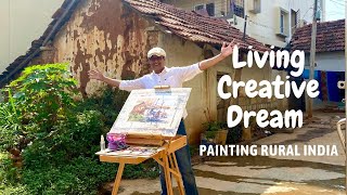 Living Creative Dream  Painting with Watercolor  Outdoor  Art Vlog [upl. by Shaper]