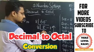 Decimal to Octal  Decimal to Hexa Decimal  Number System [upl. by Notaes18]