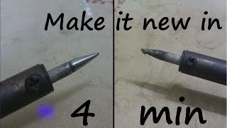 Make an old soldering iron tip new quick and easy [upl. by Lleirbag]