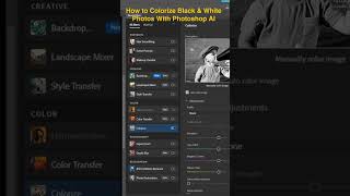 How to Colorize Black amp White Photos using Photoshop AI photoshoptutorial [upl. by Eemla]