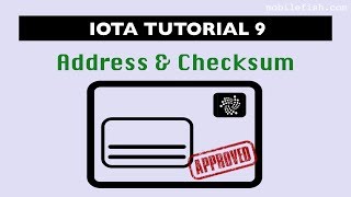 IOTA tutorial 9 Address and checksum [upl. by Lindbom943]