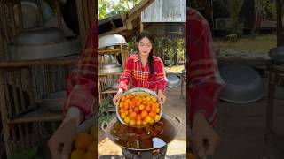 Cooking tomato sauce with deep fried chicken recipe foodie cooking delicious shortvideo [upl. by Arimlede700]